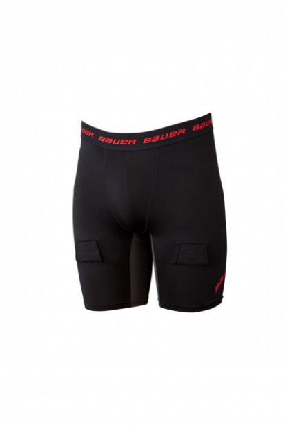 BAUER S19 ESSNTL COMP JOCK SHORT SR-BLK